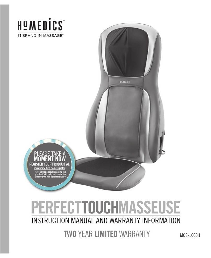 HoMedics Perfect Touch Masseuse Instruction manual and  warranty information