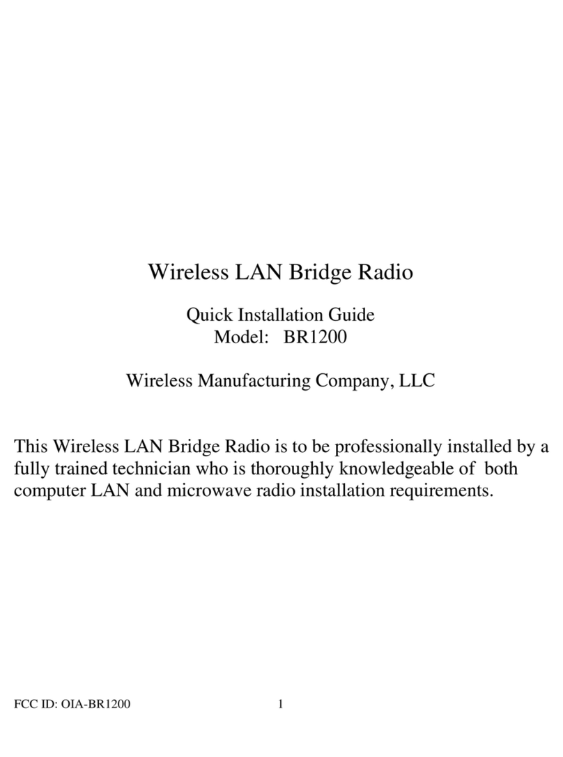 Wireless Manufacturing Company BR1200 Quick installation guide Wireless Manufacturing Company BR1200 Quick installation guide