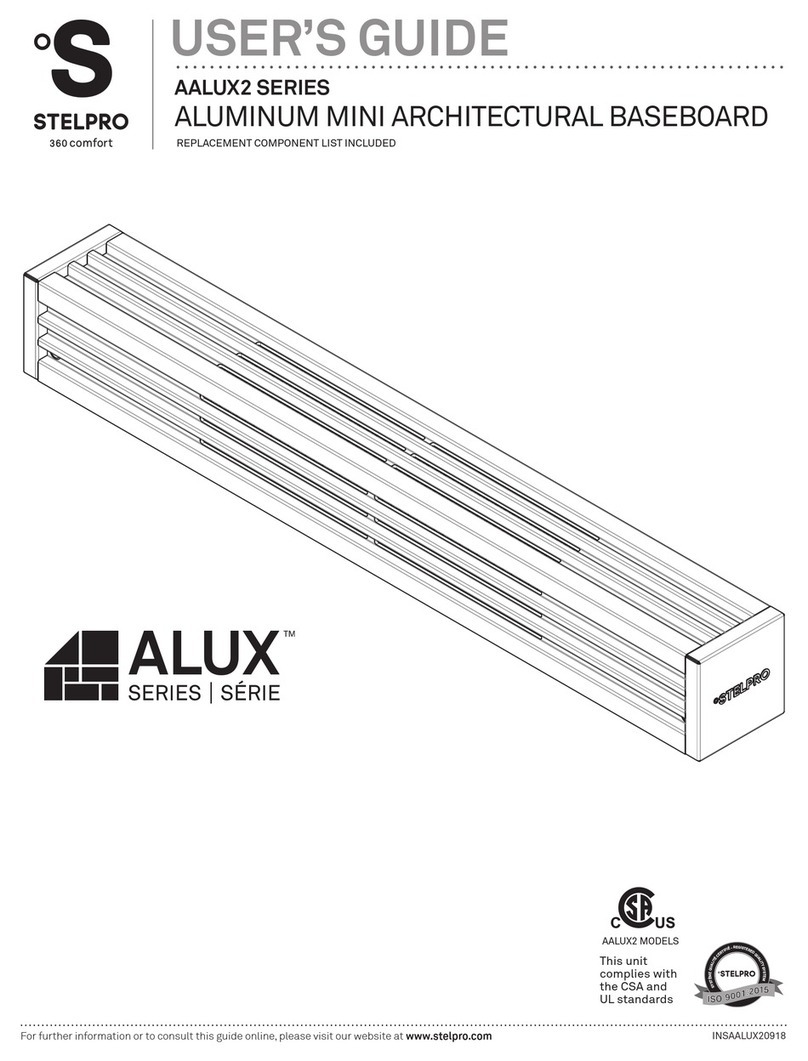 Stelpro AALUX2 SERIES User manual