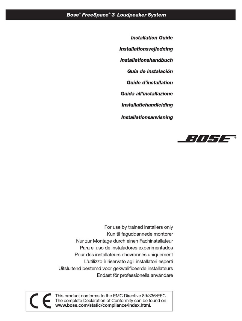 Bose FreeSpace 3 installation guide