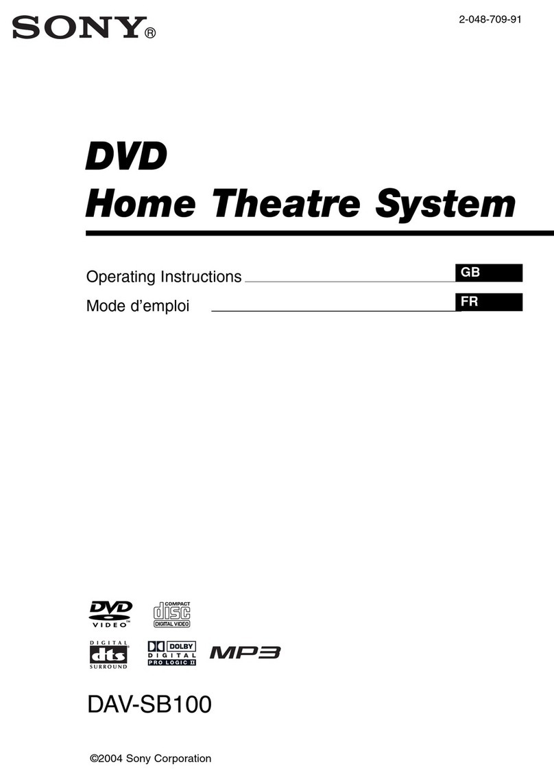 Sony DAV-SB100 - 5 Dvd Changer System User manual