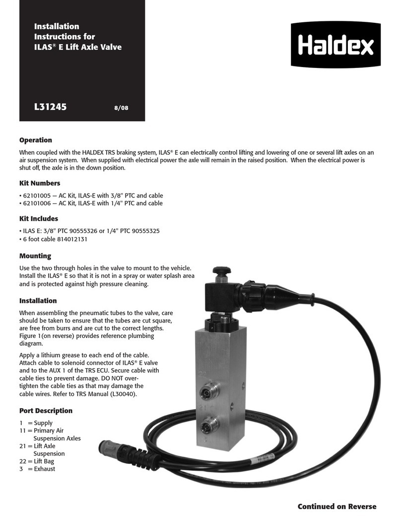 Haldex ILAS E 62101005 installation instructions