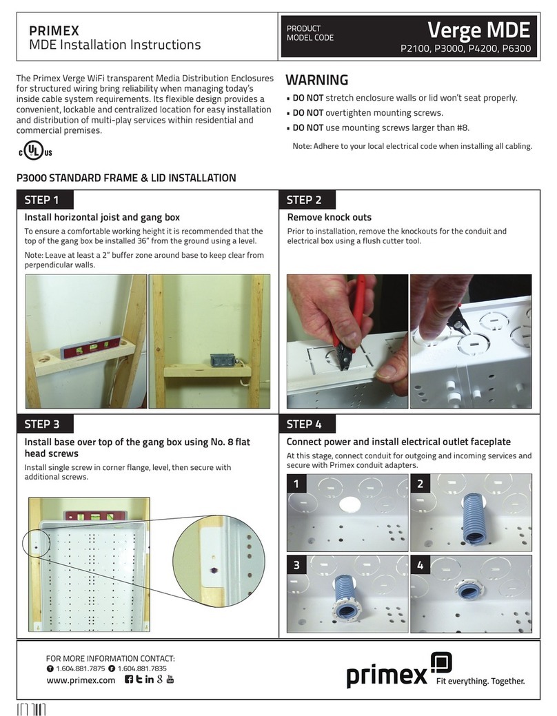 Primex P2100 installation instructions