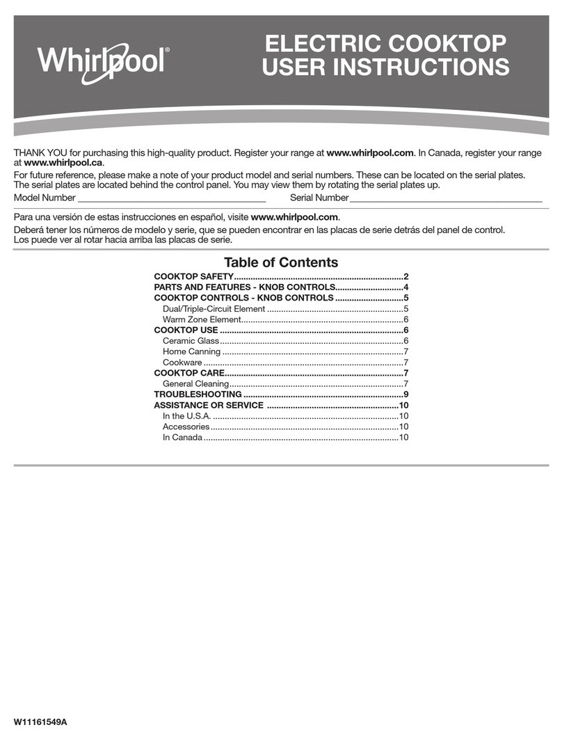 Whirlpool WCE55US6H User instructions