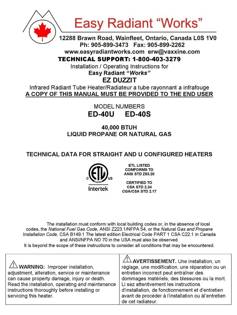 Easy Radiant Works ED-40U operating instructions