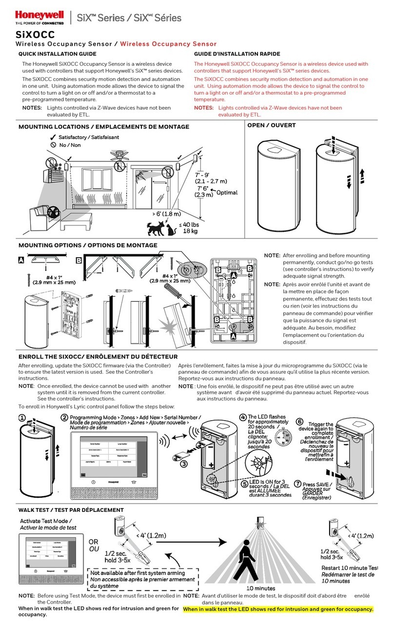 Honeywell SiX series User manual Honeywell SiX series User manual