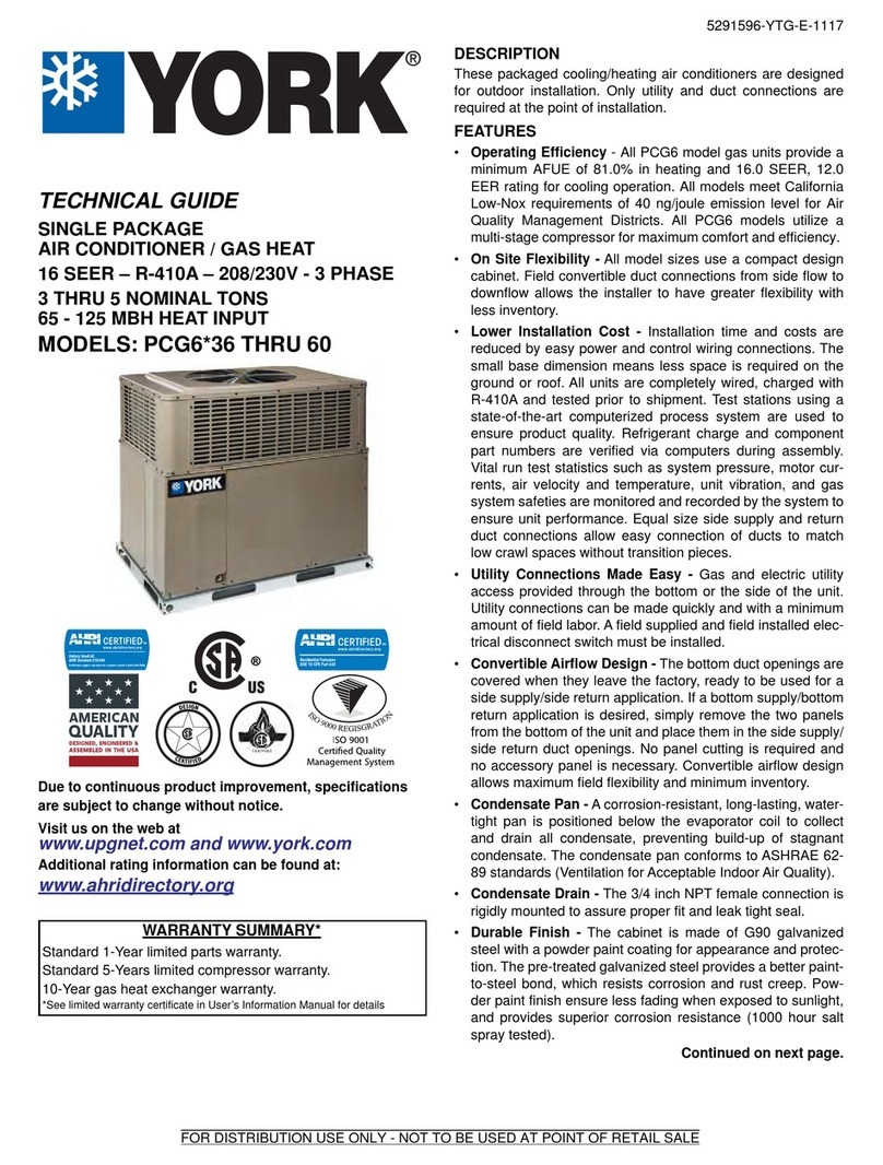 York PCG6B36 Technical guide
