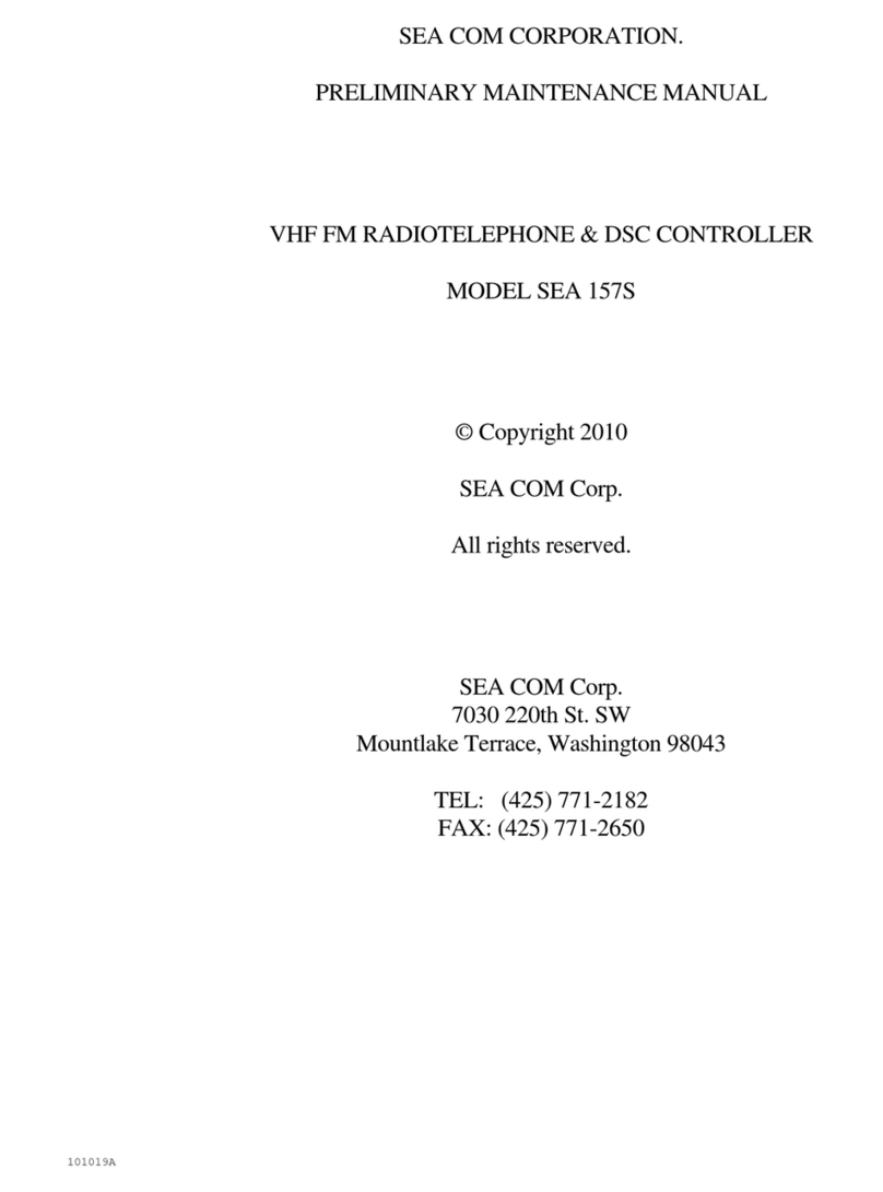 SEA 157S Preliminary maintenance manual