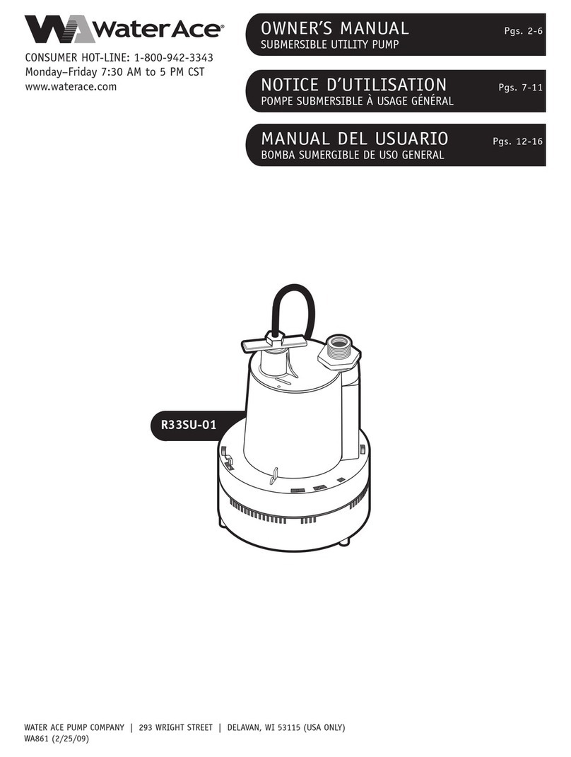 WaterAce R33SU-01 owner's manual