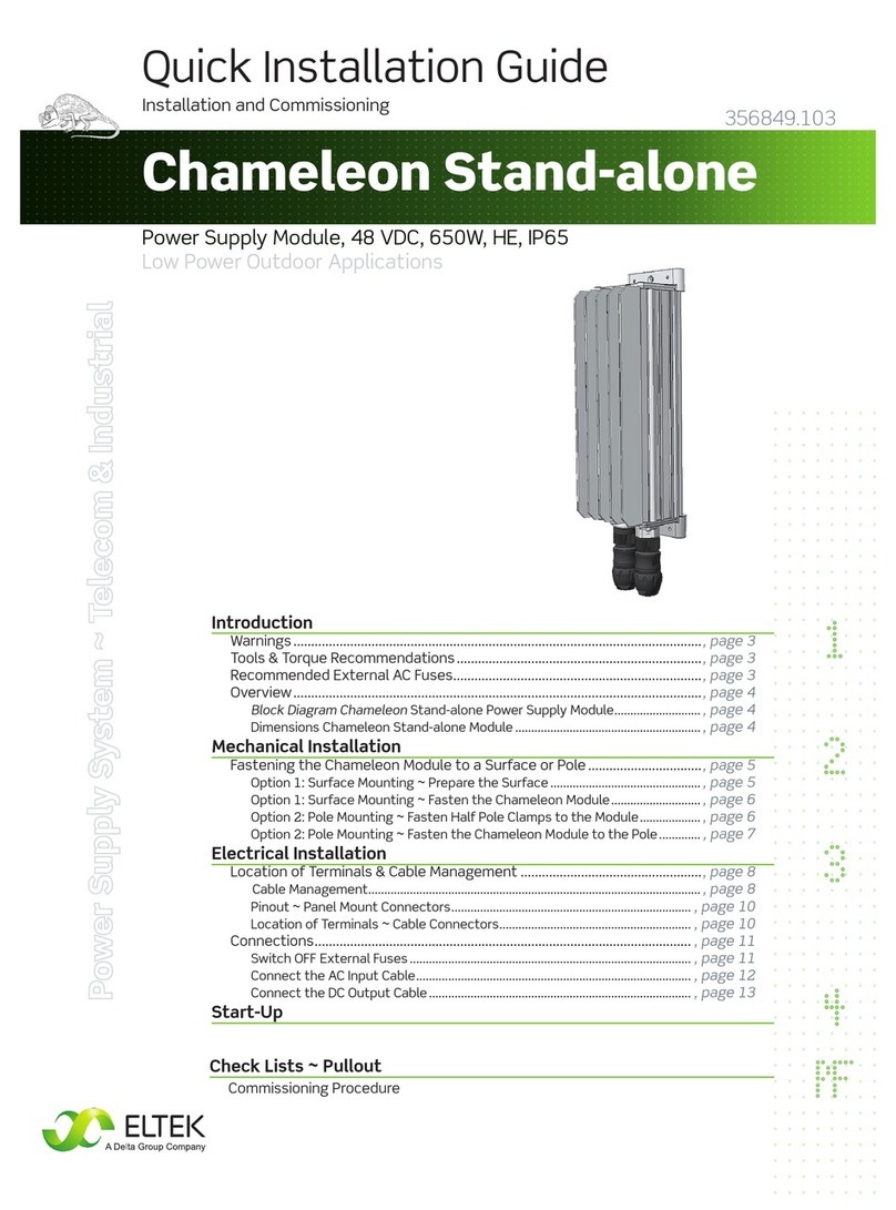 Eltek Chameleon Stand-alone Quick installation guide