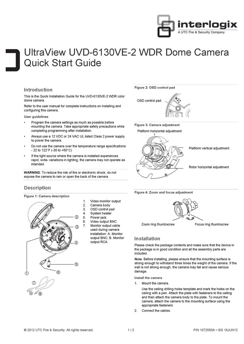 Interlogix UltraView UVD-6130VE-2-P quick start guide