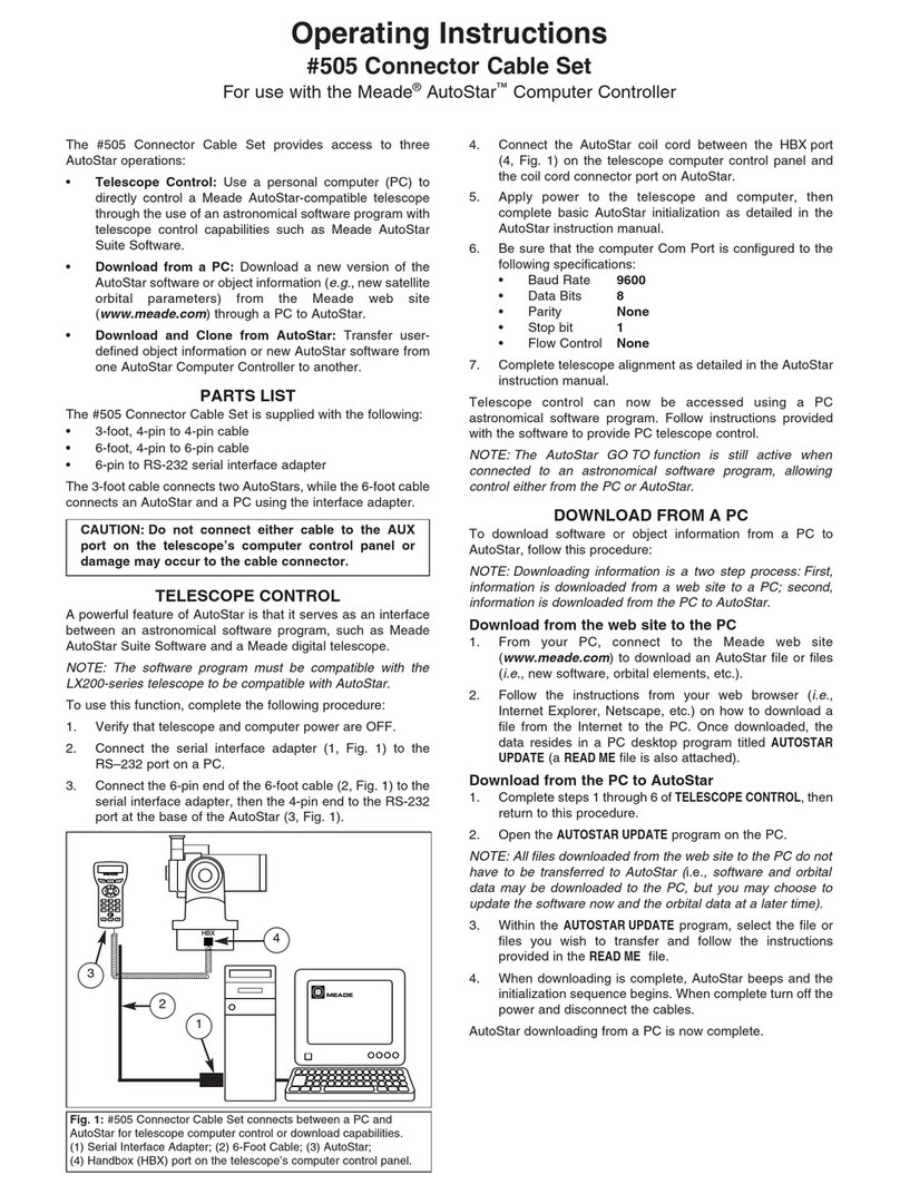 Meade 505 operating instructions