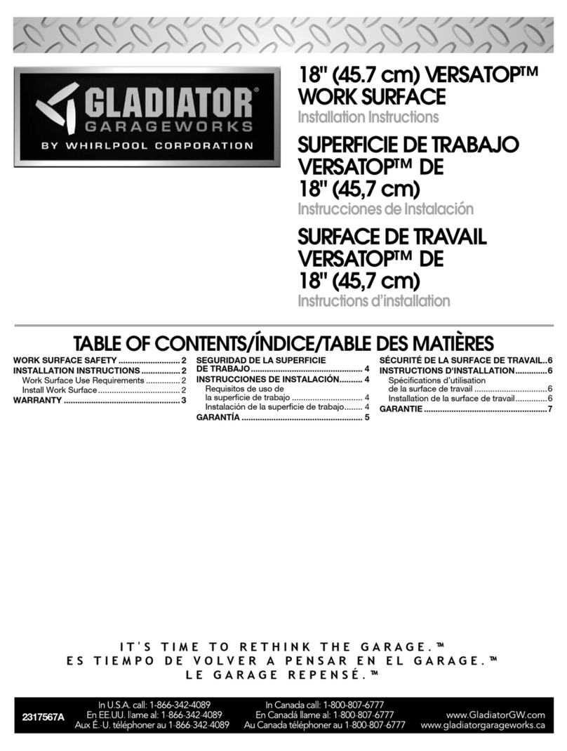 Gladiator VERSATOP Series installation instructions