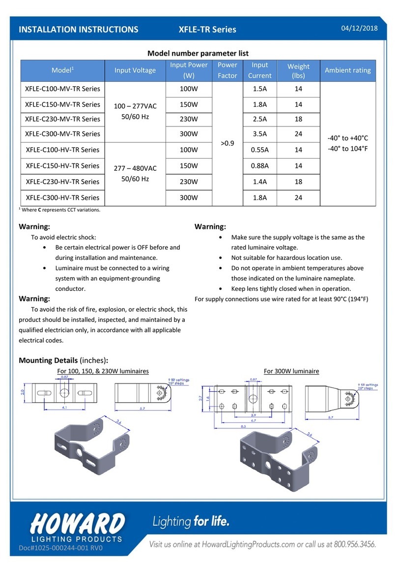 Howard XFLE-TR Series Service manual