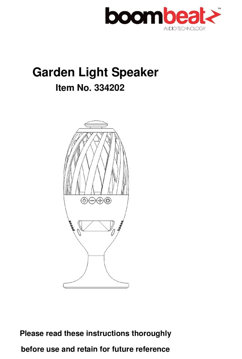 Boombeatz Garden Light Speaker Instructions for use