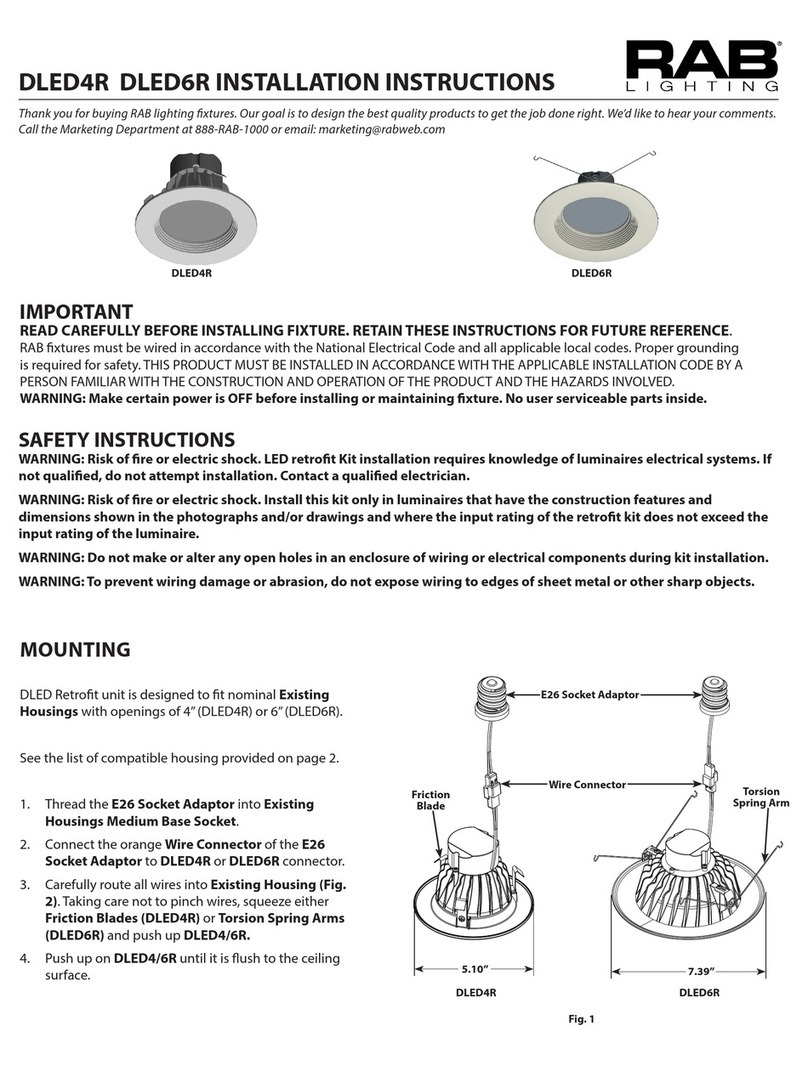 RAB Lighting DLED4R installation instructions