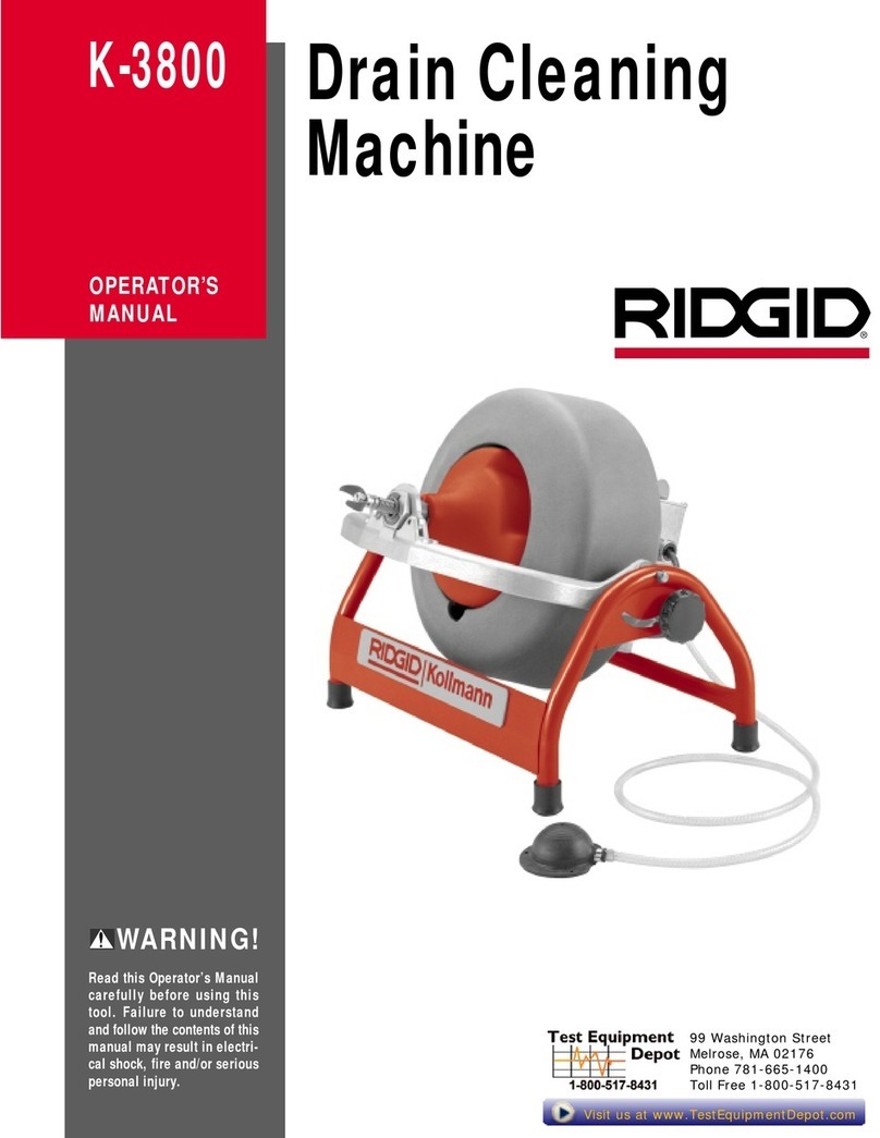 RIDGID K-3800 User manual
