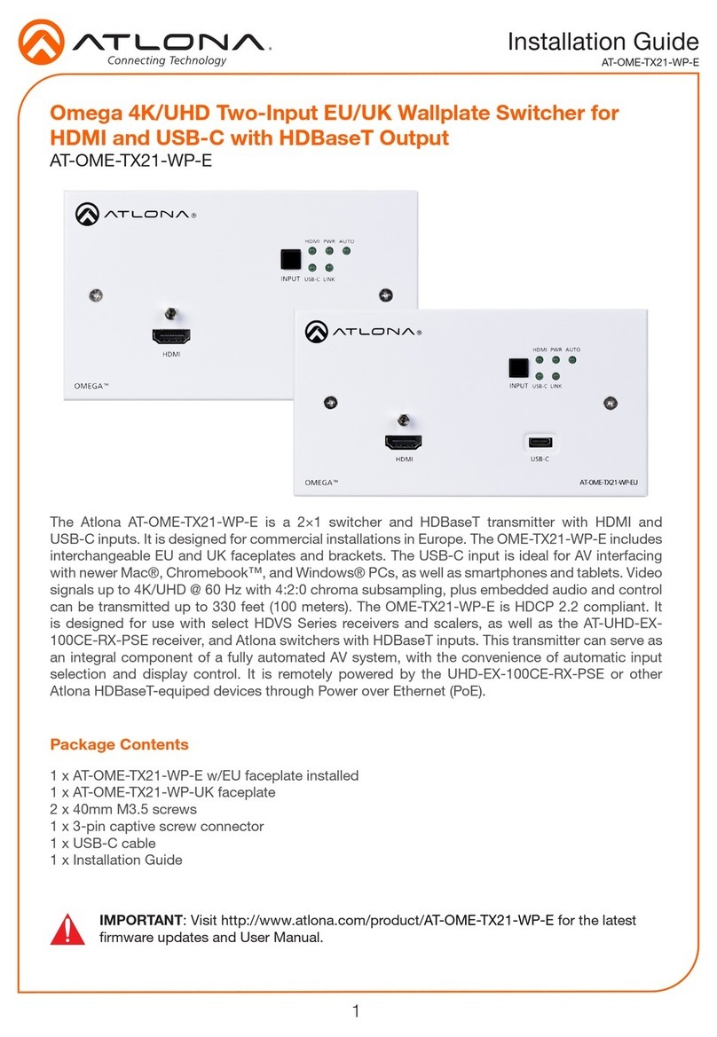 Atlona AT-OME-TX21-WP-E User manual