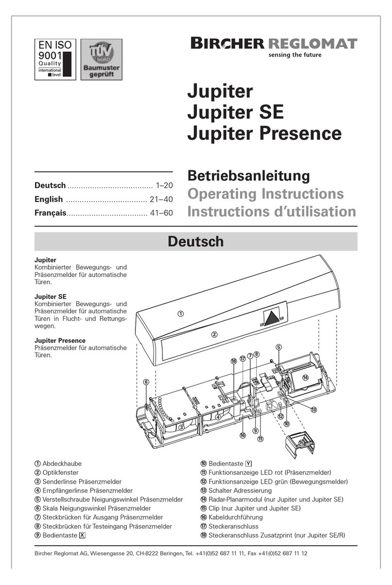 Bircher Reglomat Jupiter User manual