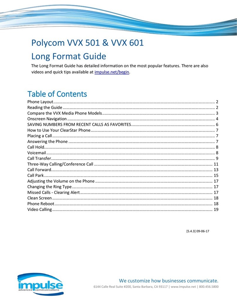 Polycom VVX 501 Series User manual