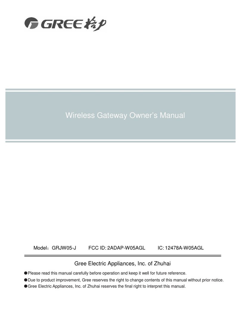 Gree GRJW05-J owner's manual