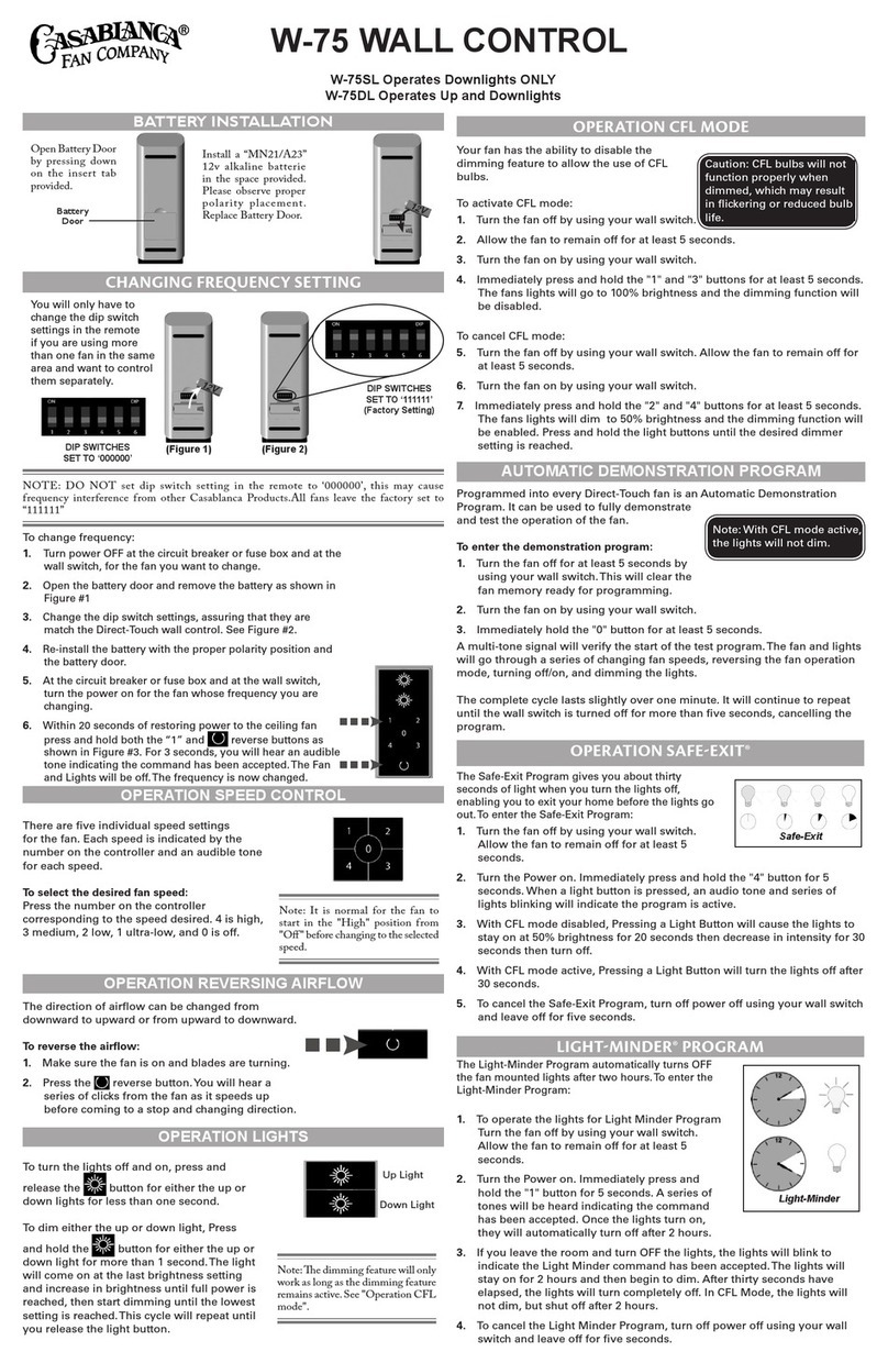 Casablanca W-75SL user manual