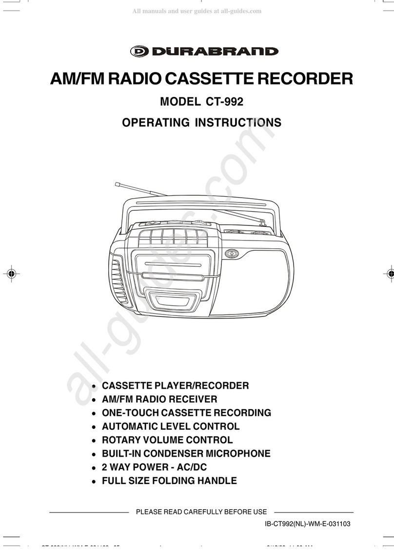 Durabrand CT-992 operating instructions