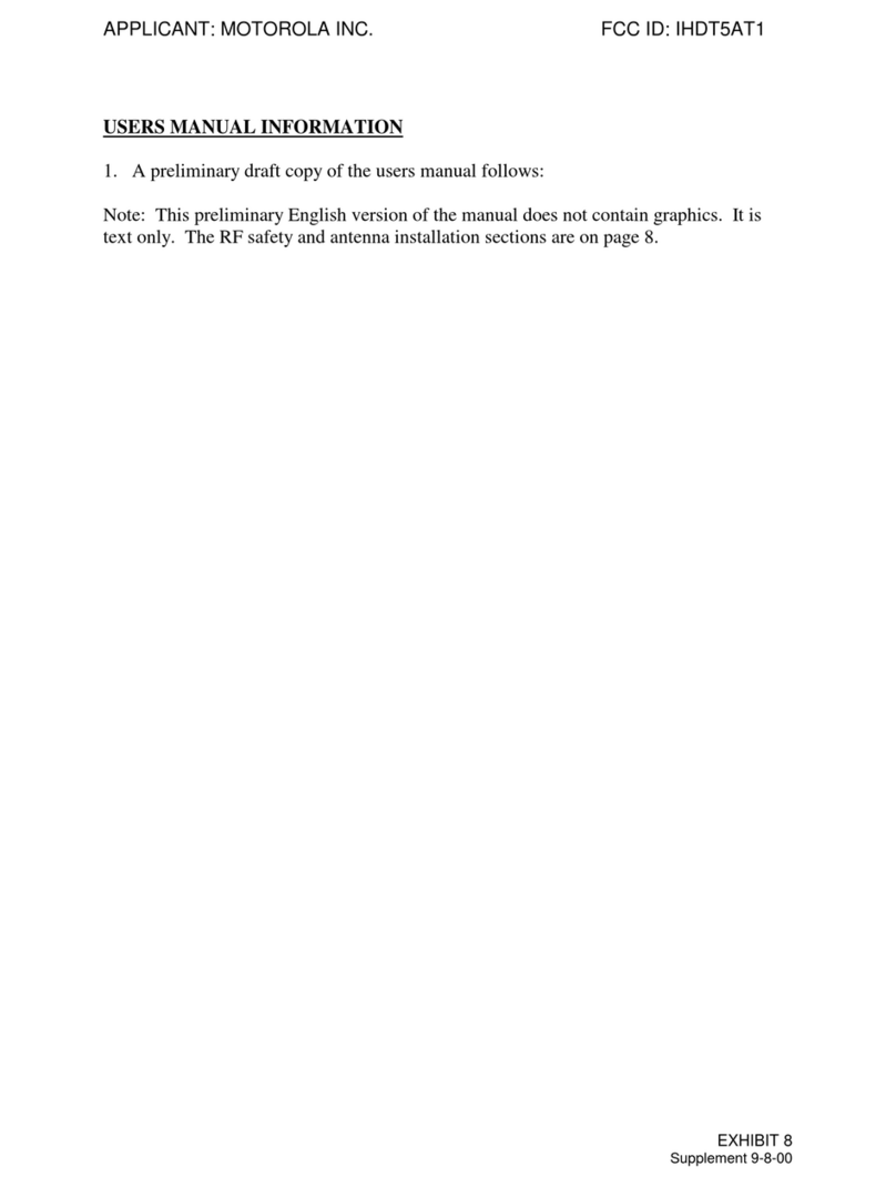 Motorola CMR 2100 User manual