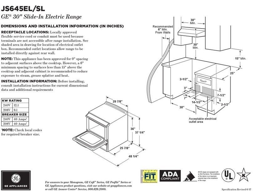 GE JS645ELES Manual
