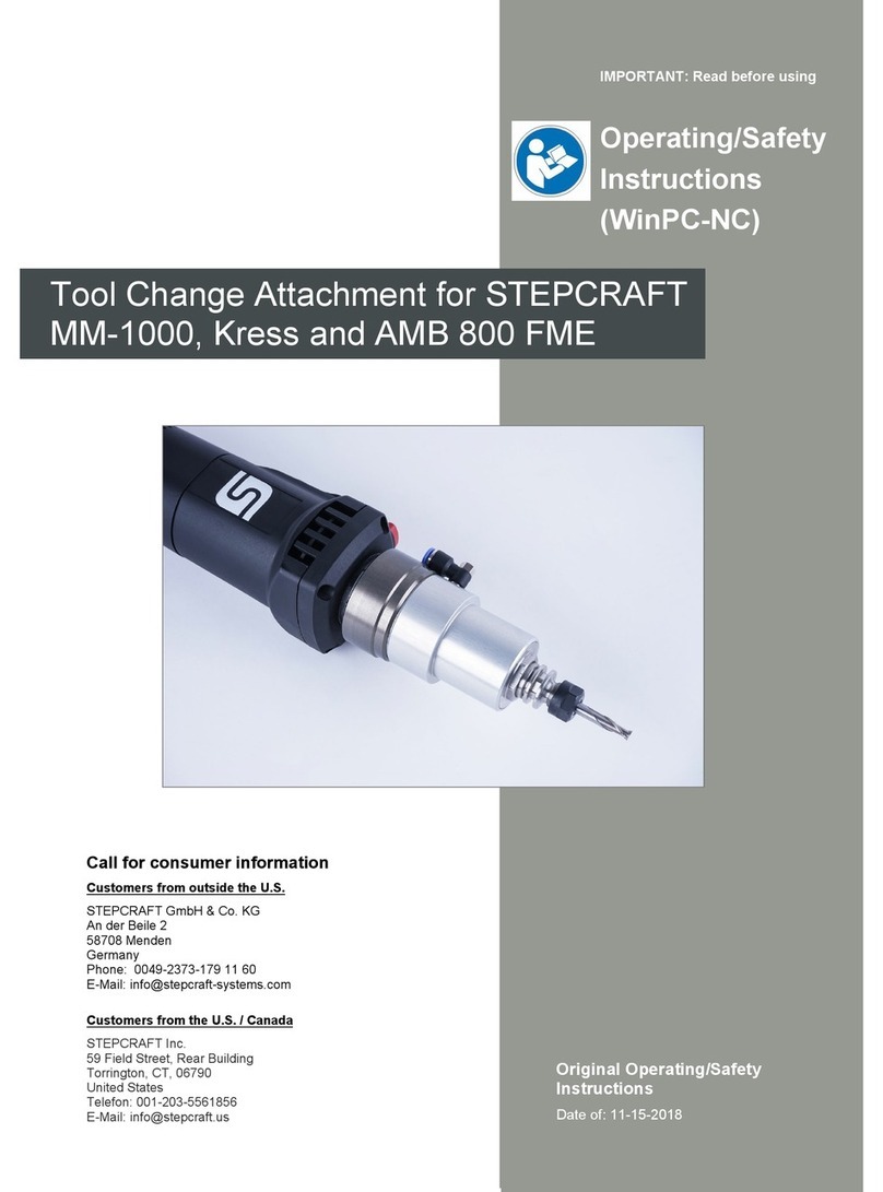 STEPCRAFT MM-1000 Operating/safety instructions