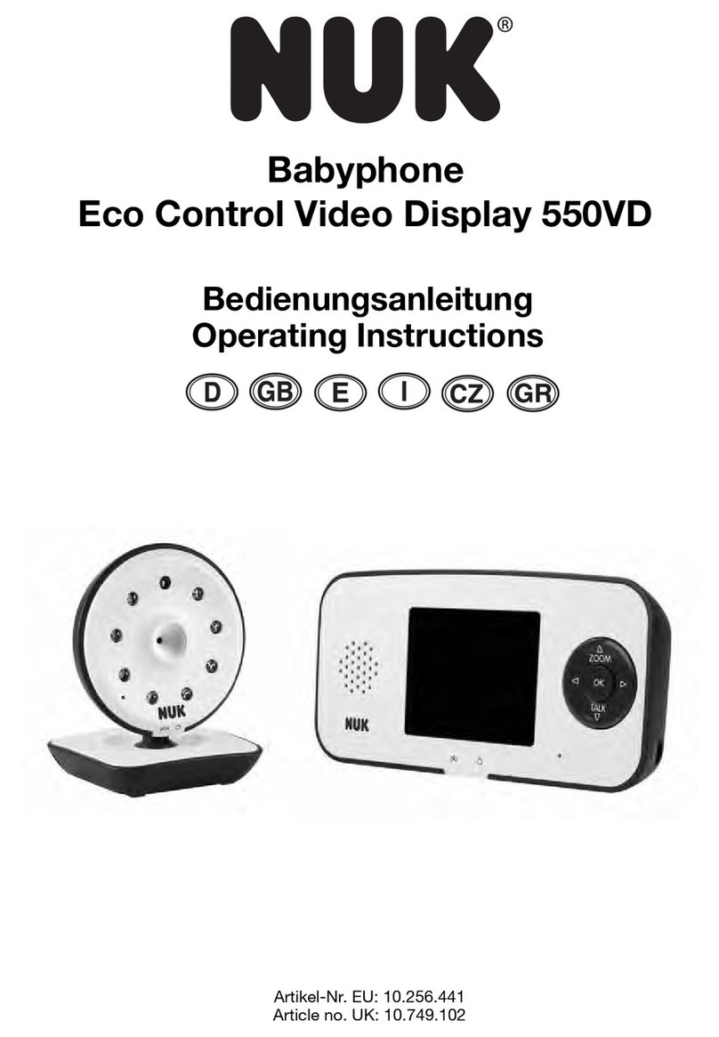 NUK Eco Control Video Display 550VD operating instructions