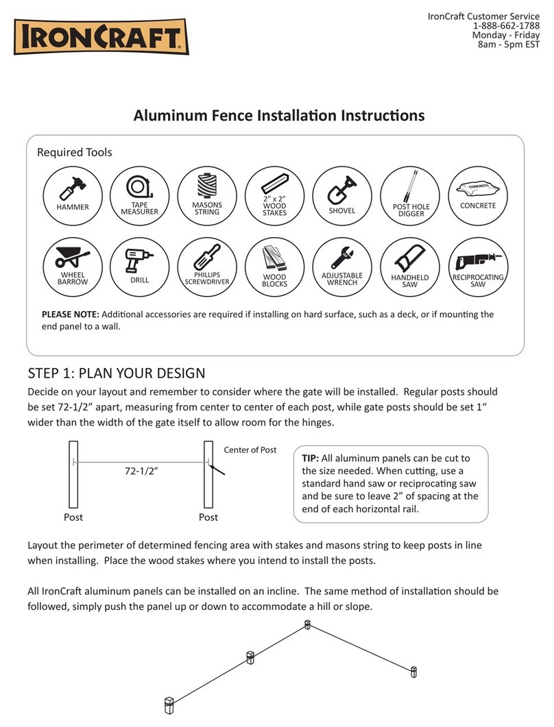 IronCraft Aluminum installation instructions IronCraft Aluminum installation instructions