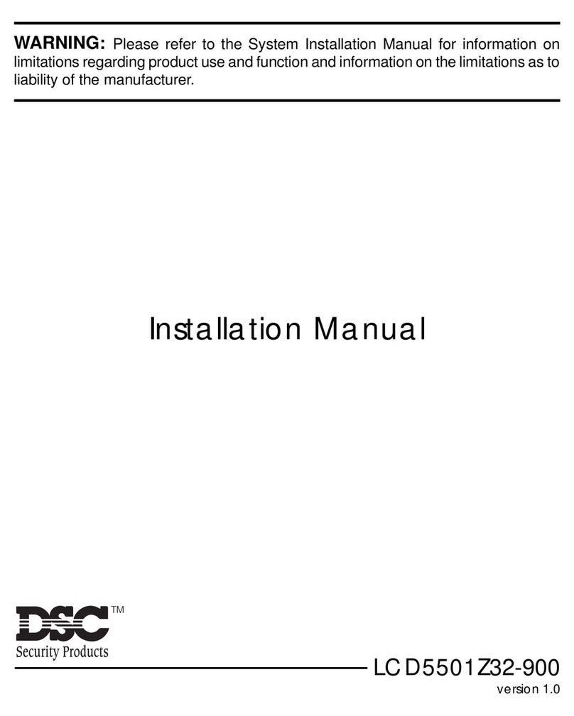DSC LCD5501Z32-900 installation manual