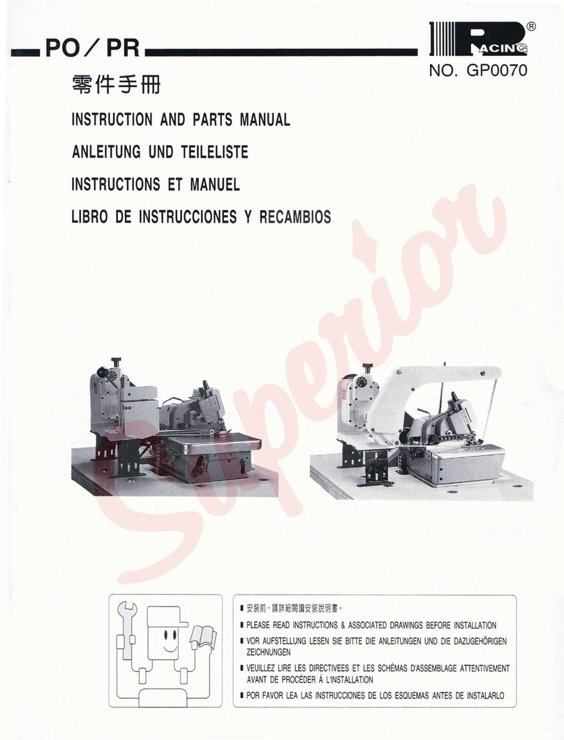 Racing PO Series Instructions and parts manual