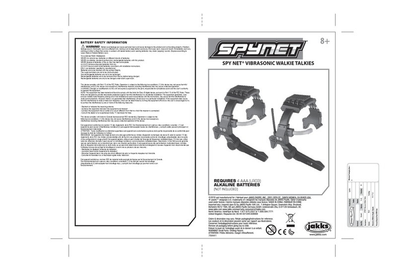 SpyNet VIBRASONIC WALKIE TALKIE manual