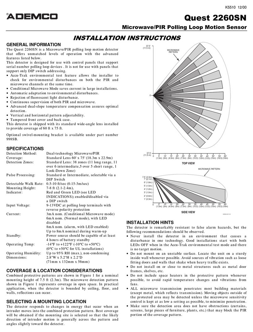 ADEMCO Quest 2260SN installation instructions
