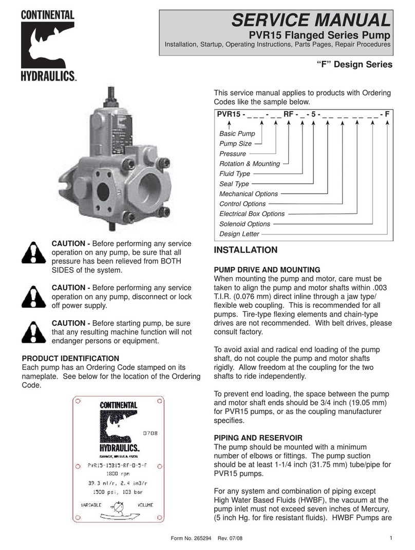 Continental Hydraulics F Design Series Service manual Continental Hydraulics F Design Series Service manual