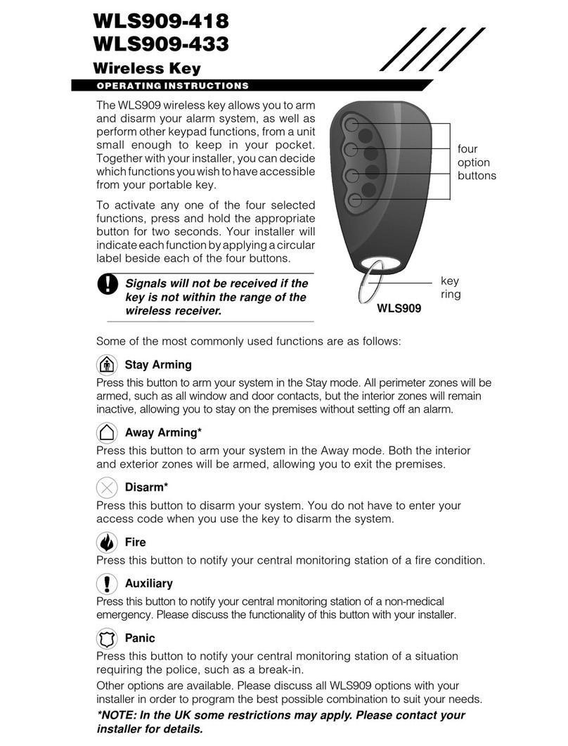 DSC WLS909-418 User manual