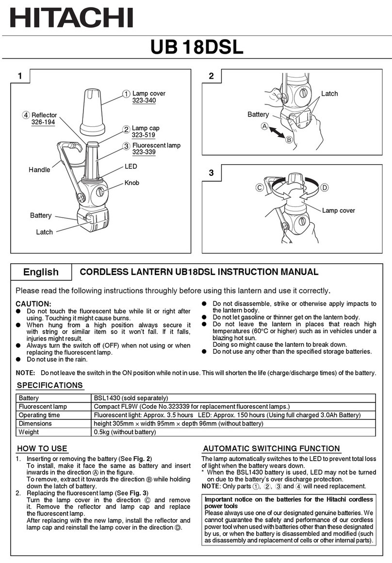 Hitachi UB 18DSL instruction manual