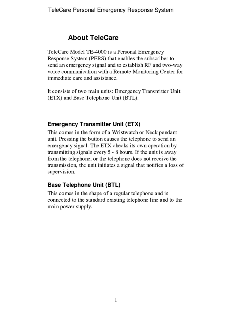 TeleCare TE-4000 user guide TeleCare TE-4000 user guide