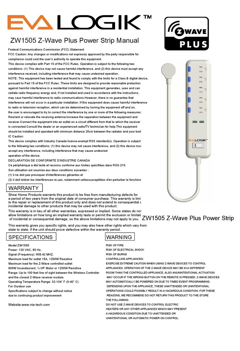 EVA Logik ZW1505 instruction manual