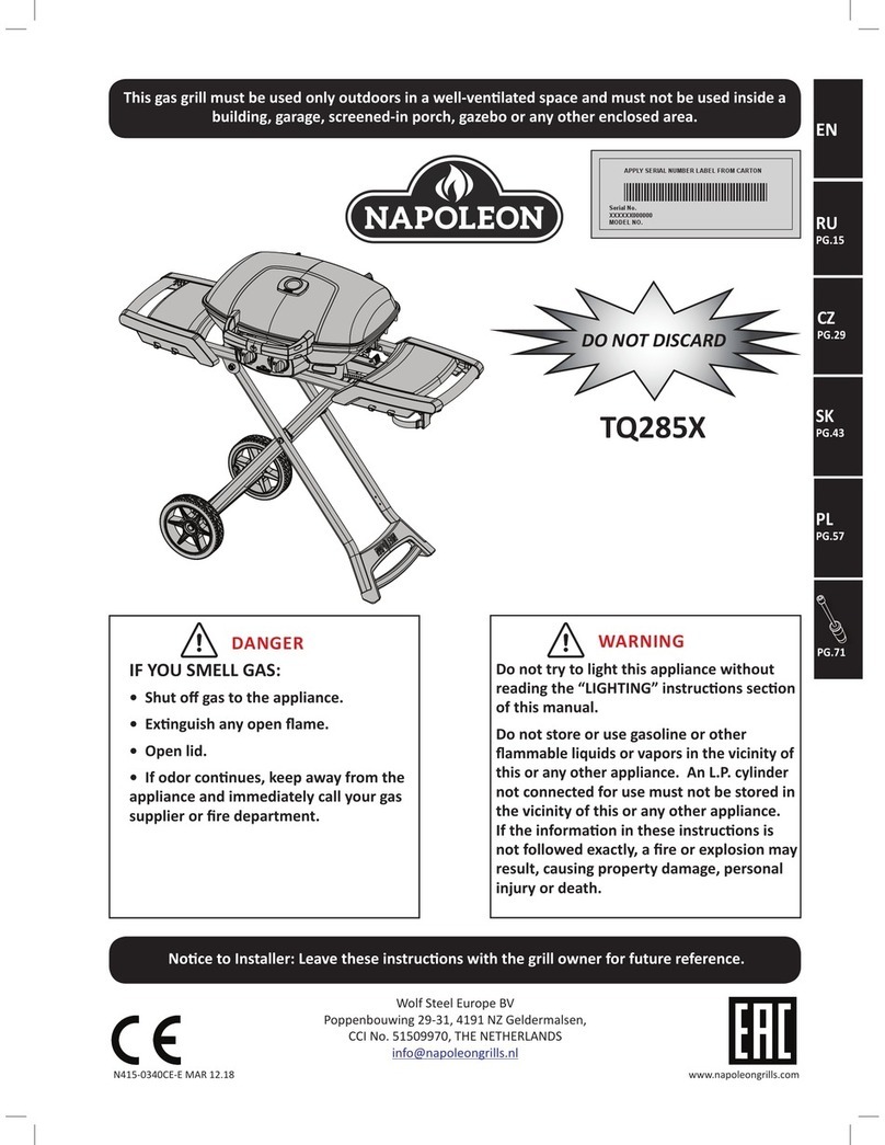 Napoleon TQ285X manual