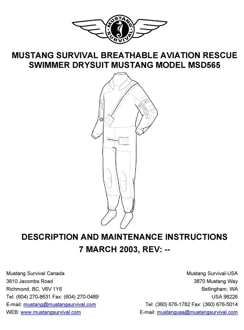 Mustang Survival MSD565 DESCRIPTION AND MAINTENANCE INSTRUCTIONS