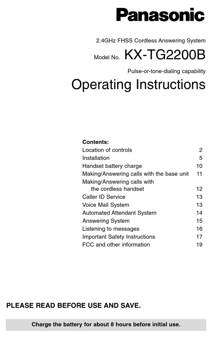 Panasonic KX-TG2200B User manual