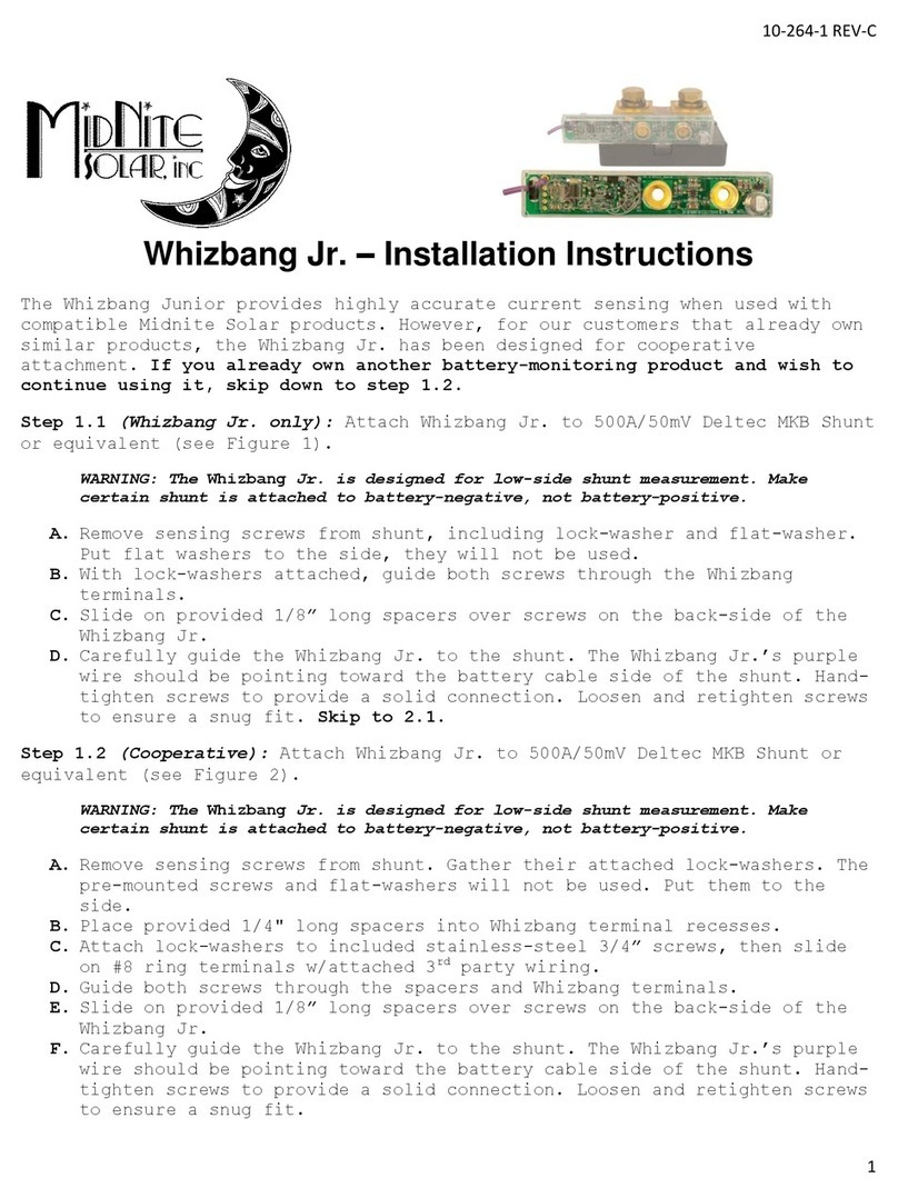 MidNite Solar Whizbang Jr Installation instructions manual