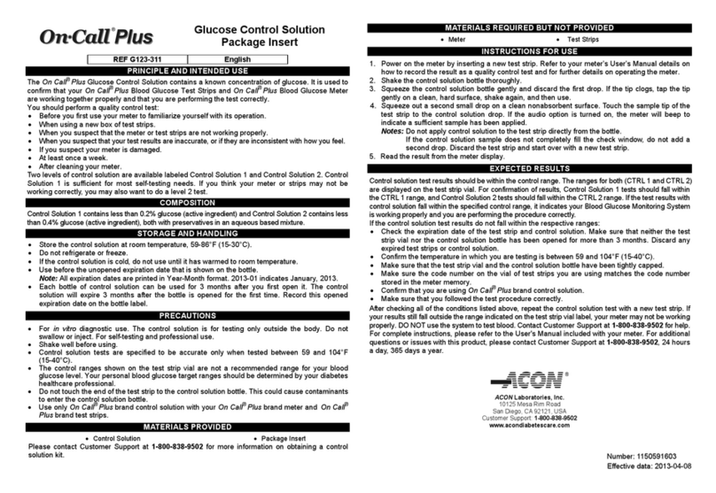 Acon On Call Plus Insert manual