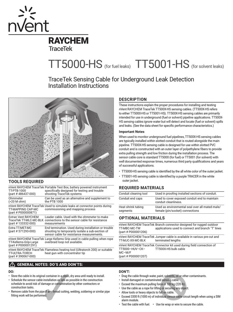 Raychem TRACETEK TT5000-HS installation instructions