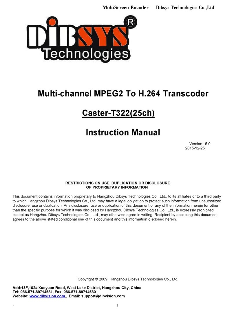 Hangzhou Dibsys Technologies Co., Ltd. Caster-T322 User manual