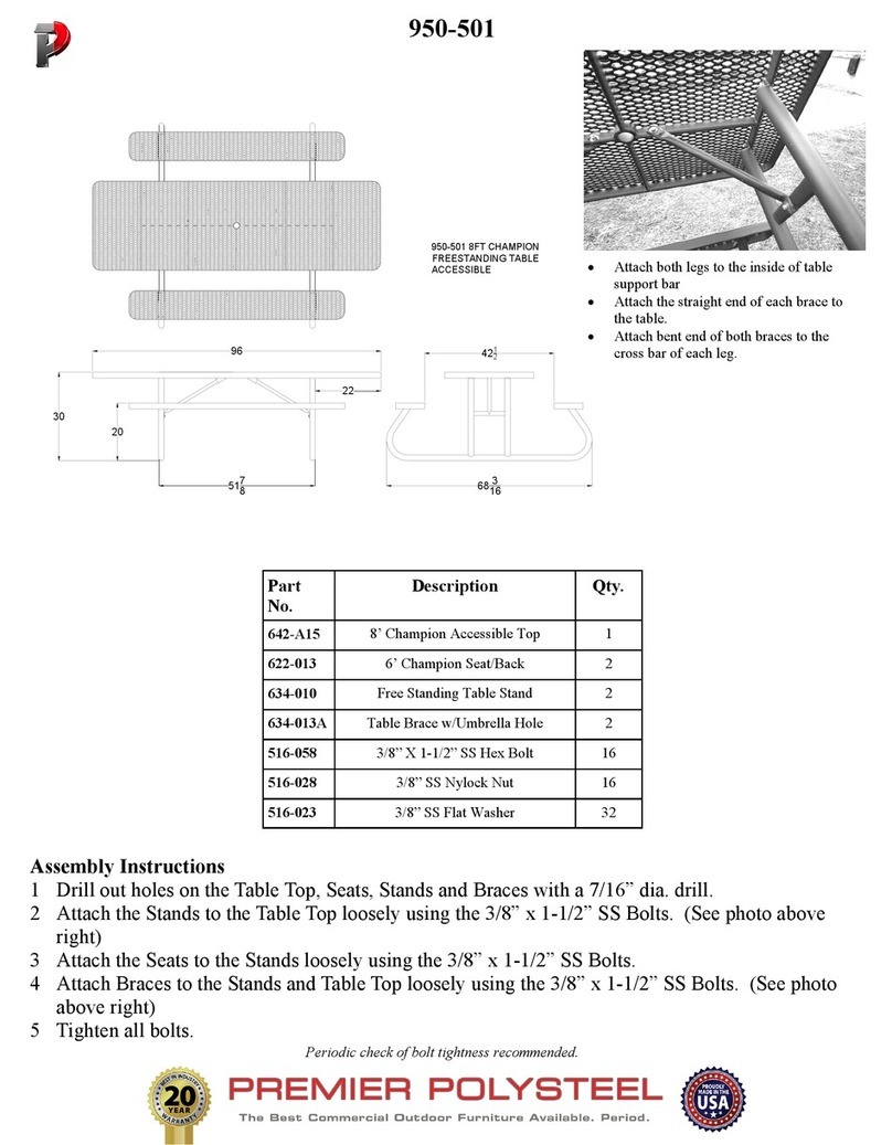 PREMIER POLYSTEEL 950-501 Assembly instructions