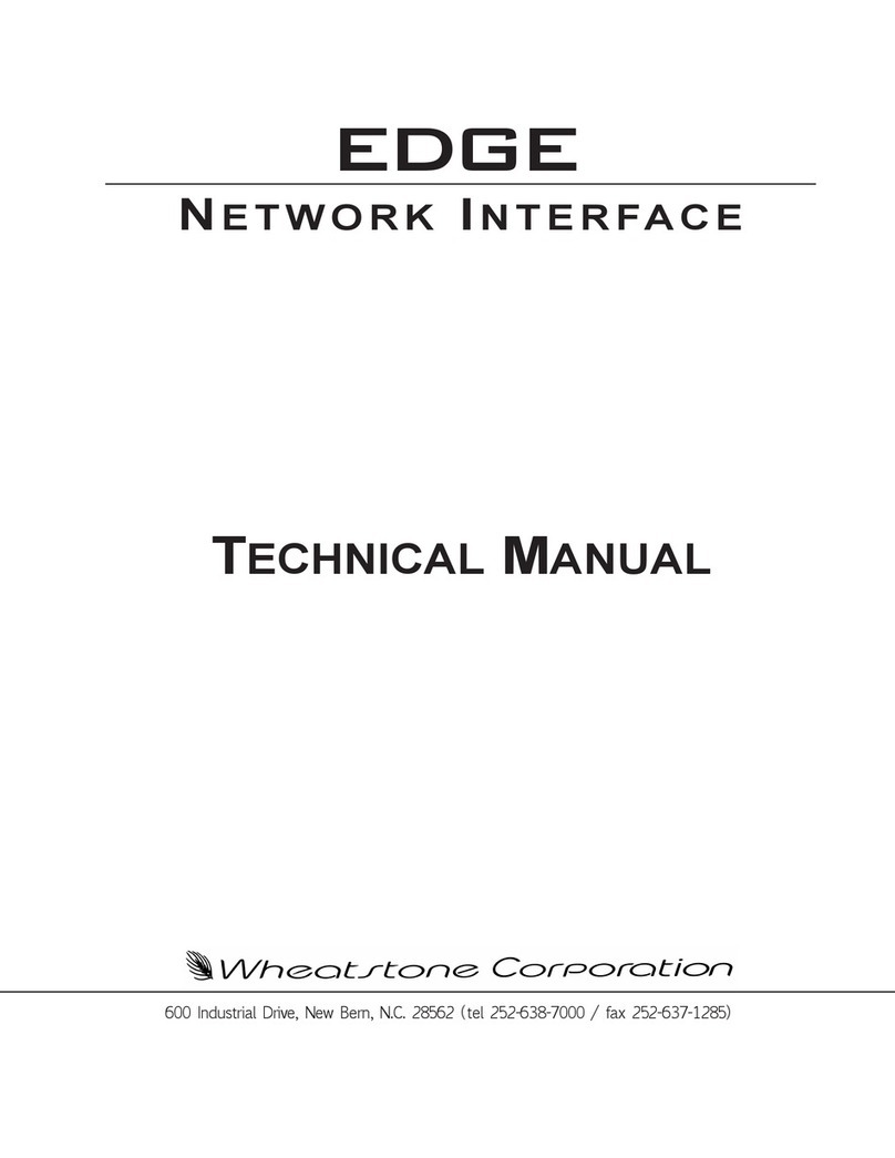 Wheatstone Corporation EDGE Technical manual